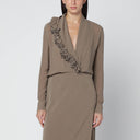 Alberta Ferretti Beige blouse with floral embroidery