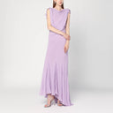 Vestido largo Alberta Ferretti con volantes lila