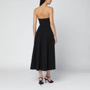 Vestido negro sin mangas de cady elástico Alberta Ferretti