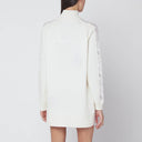Vestido branco de gola alta em lã Giuseppe di Morabito