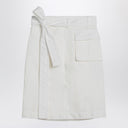 Ferragamo White wrap skirt in cotton blend