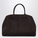 Ferragamo Hug Soft L brown suede shoulder bag