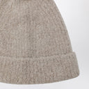 The Row Beige Leomir beanie in cashmere and silk blend