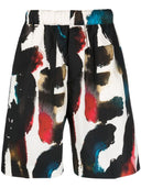 Shorts rectos estampados Alexander McQueen
