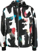 Alexander McQueen Windjacke mit Graffiti-Print und Kapuze