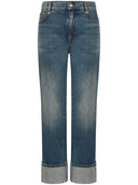 Alexander McQueen turn-up Hem straight-leg Jeans