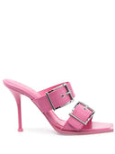 Alexander McQueen 100mm Buckle Leather Sandals