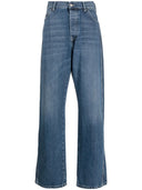 Jeans de pierna ancha con paneles de Alexander McQueen