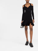 Alexander McQueen kurzes Strickkleid mit V-Ausschnitt