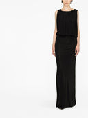 Robe en jersey sans manches drapée Saint Laurent