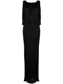 Vestido de punto sin mangas drapeado Saint Laurent