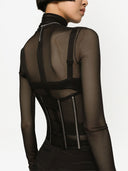 Cinto corpete de tule Dolce & Gabbana com barbatanas