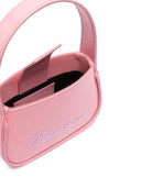 Borsa tote con logo impreziosito da cristalli Blumarine
