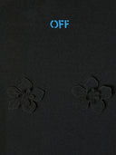 Off White Hochgeschlossener langer Kleid