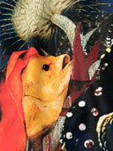 Body in jersey con stampa Hieronymus Bosch di Alexander McQueen