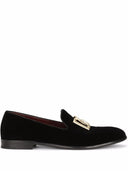 Zapatillas de terciopelo con logo DG de Dolce & Gabbana