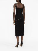 Vestito Midi Alexander McQueen con zip decorativa