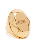 Alexander McQueen L'Anello con Pietra Sfaccettata