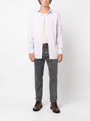Etro gestreiftes Hemd mit Stickerei