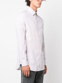 Etro gestreiftes Hemd mit Stickerei
