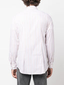 Etro gestreiftes Hemd mit Stickerei