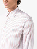 Etro gestreiftes Hemd mit Stickerei