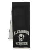 Bufanda de lana con logotipo Alexander McQueen