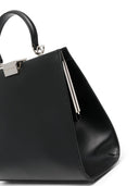 Borsa tote in pelle con targhetta logo Armarium
