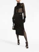 Dolce & Gabbana Seidenchiffon-Hemd mit Satin-Details