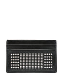 Porta-cartões de couro com tachas Alexander McQueen