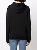 Felpa con cappuccio con stampa logo Saint Laurent