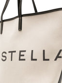 Stella McCartney Logo Leinwand-Shopper Tasche