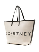 Stella McCartney Logo Leinwand-Shopper Tasche
