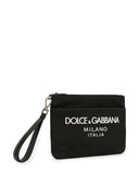 Pochette in nylon Dolce & Gabbana con logo gommoso