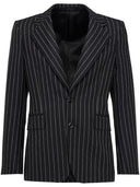 Alexander McQueen pinstriped single-breasted blazer