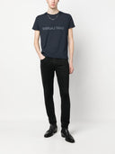 Saint Laurent T-Shirt aus Baumwolle mit umgekehrtem Logo-Aufdruck