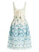 Vestido acampanado de broderie anglaise de Etro