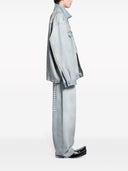 Balenciaga Jeansjacke mit Klappentaschen und überschnittenen Schultern