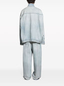 Balenciaga Jeansjacke mit Klappentaschen und überschnittenen Schultern