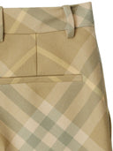 Pantaloni sartoriali in lana con stampa check Burberry