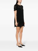 Robe courte en coton brodée Ermanno Scervino