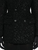 Blazer Balenciaga Hourglass in misto lana con spalle imbottite e trama tweed