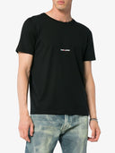 T-shirt con stampa logo Saint Laurent