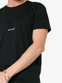 T-shirt con stampa logo Saint Laurent