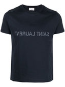 Saint Laurent Reverse logo-print cotton T-shirt