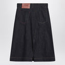 Falda de mezclilla azul oscuro Victoria Beckham