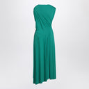 Victoria Beckham Pfauenfarbenes Kleid mit Drapierung