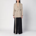 Victoria Beckham Beige wool jacket with belt