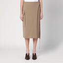 Saia envelope listrada cor areia Victoria Beckham