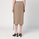 Saia envelope listrada cor areia Victoria Beckham